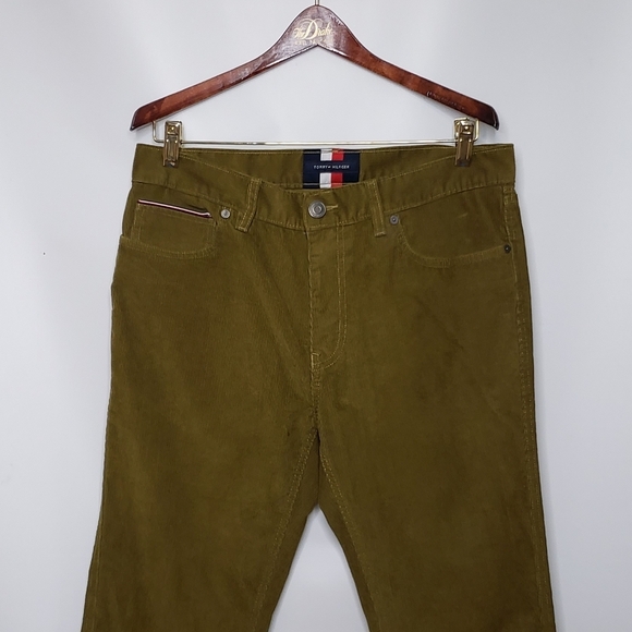 Tommy Hilfiger Khaki Green Corduroy Pants Size 32 - Picture 2 of 14